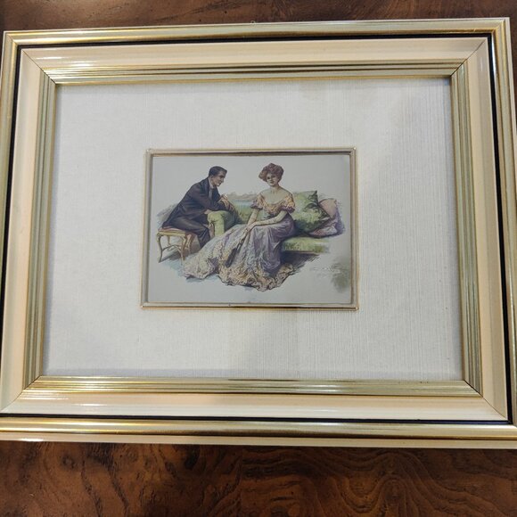 Hand Painted in Gold Lithograph imported from Italy - Picture 4 of 8